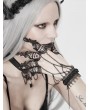 Eva Lady Dark Gothic Lace Chain Bracelet with Finger Cover