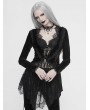 Eva Lady Black Vintage Gothic Sexy Velvet Lace Jacket for Women