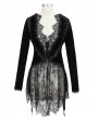 Eva Lady Black Vintage Gothic Sexy Velvet Lace Jacket for Women