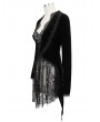 Eva Lady Black Vintage Gothic Sexy Velvet Lace Jacket for Women