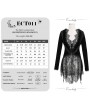 Eva Lady Black Vintage Gothic Sexy Velvet Lace Jacket for Women