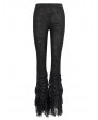 Eva Lady Black Vintage Gothic Sexy Flared Trousers for Women