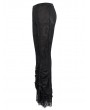 Eva Lady Black Vintage Gothic Sexy Flared Trousers for Women