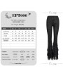 Eva Lady Black Vintage Gothic Sexy Flared Trousers for Women