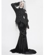 Eva Lady Black Vintage Gothic Hollowed-out Long Sleeve Blouse for Women