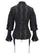 Eva Lady Black Vintage Gothic Hollowed-out Long Sleeve Blouse for Women