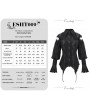 Eva Lady Black Vintage Gothic Hollowed-out Long Sleeve Blouse for Women