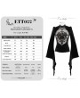 Eva Lady Black Sexy Gothic Velvet Long Sleeve T-Shirt for Women