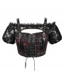 Devil Fashion Black and Red Plaid Fashion Gothic Grunge Short Top for Women