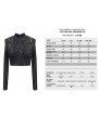 Devil Fashion Black Gothic Punk Long Sleeve Short T-Shirt for Women