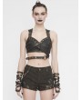 Devil Fashion Brown Steampunk Do Old Vest Top for Women