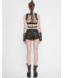 Devil Fashion Brown Steampunk Do Old Vest Top for Women