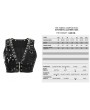 Devil Fashion Black Gothic Punk Metal Short Vest Top for Women