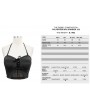 Devil Fashion Black Gothic Corset Top for Women