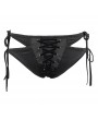 Devil Fashion Black Gothic Sexy Lace-up T-back for Women