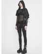 Devil Fashion Black Gothic Asymmetrical Hooded Short Cape for Women