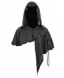 Devil Fashion Black Gothic Asymmetrical Hooded Short Cape for Women