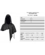 Devil Fashion Black Gothic Asymmetrical Hooded Short Cape for Women