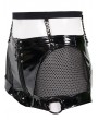 Devil Fashion Black Gothic Punk Sexy PU Leather Shorts for Women