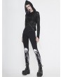 Devil Fashion Black Gothic Punk Skull Pattern Long Legging for Women