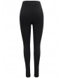 Devil Fashion Black Gothic Punk Skull Pattern Long Legging for Women