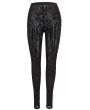 Devil Fashion Black Gothic Sexy Transparent Net Legging for Women