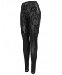 Devil Fashion Black Gothic Sexy Transparent Net Legging for Women