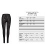 Devil Fashion Black Gothic Sexy Transparent Net Legging for Women