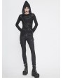 Devil Fashion Black Gothic Punk Long Slim Trousers for Women