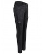 Devil Fashion Black Gothic Punk Long Slim Trousers for Women