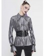 Devil Fashion Silver Gothic Punk Long Sleeves Shirt for Women