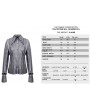 Devil Fashion Silver Gothic Punk Long Sleeves Shirt for Women