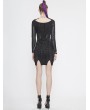 Devil Fashion Black Sexy Gothic Punk Long Sleeve Short Dress