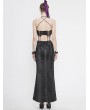 Devil Fashion Black Sexy Gothic Punk High Split Long Skirt