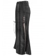 Devil Fashion Black Sexy Gothic Punk High Split Long Skirt