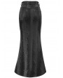 Devil Fashion Black Sexy Gothic Punk High Split Long Skirt