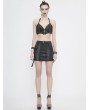 Devil Fashion Black Gothic Punk Mini Skirt