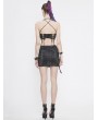 Devil Fashion Black Gothic Punk Mini Skirt