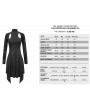 Devil Fashion Black Gothic Hollowed-out Long Sleeve Asymmetrical Dress