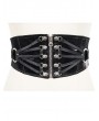 Devil Fashion Black Gothic Punk PU Leather Wide Waistband for Women