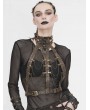 Devil Fashion Brown Steampunk Chain Harness Belt for Women