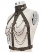 Devil Fashion Brown Steampunk Chain Harness Belt for Women