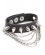 Devil Fashion Black Gothic Punk Rivet Chain Bracelet