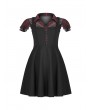 Punk Rave Black and Red Street Fashion Daily Wear Gothic Grunge Short Dress