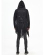 Devil Fashion Black Gothic Hooded Long Trench Coat for Men