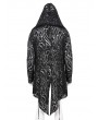 Devil Fashion Black Gothic Hooded Long Trench Coat for Men