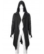 Devil Fashion Black Gothic Punk Hooded Long Trench Coat for Men