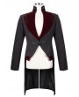 Devil Fashion Black and Dark Red Vintage Gothic Party Swallow Tail Coat for Men