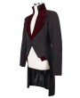 Devil Fashion Black and Dark Red Vintage Gothic Party Swallow Tail Coat for Men