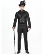 Devil Fashion Black Vintage Gothic Party Double-Breasted Tail Coat for Men